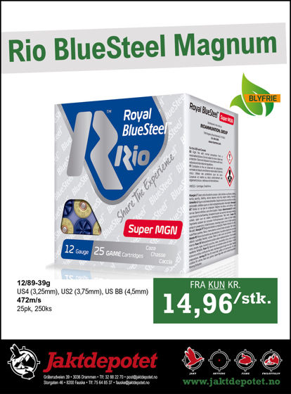 Bilde av 12/89 Rio Bluesteel Magnum 39g. 25pk, US