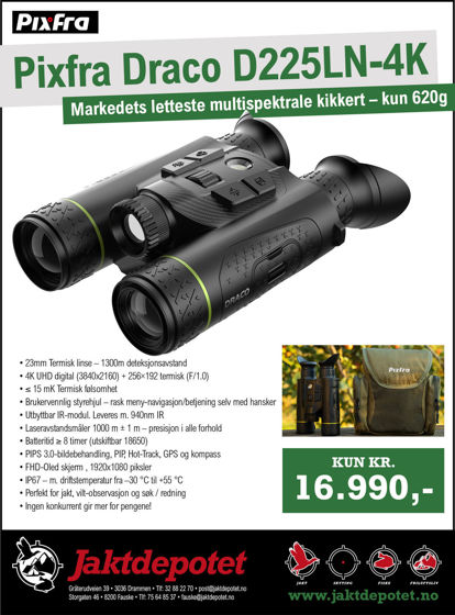 Bilde av Pixfra Draco D225LN-4K,Termisk/Digital kikkert m.LRF 256*192